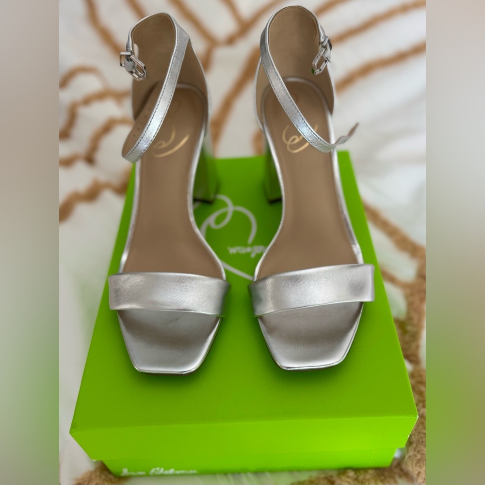 Sam Edelman Silver Daniella Women’s Heels Size 9 - Picture 2 of 11